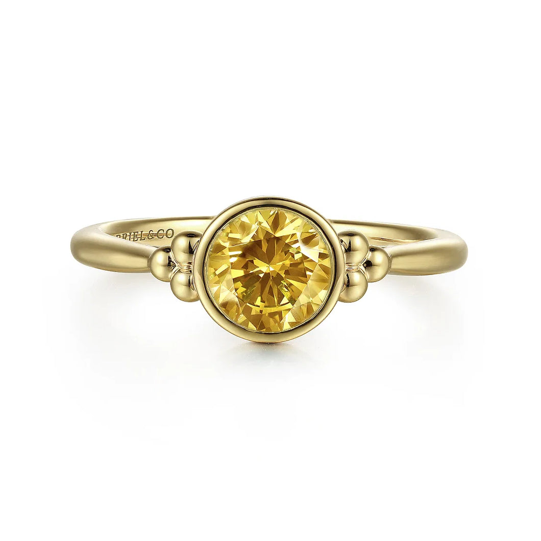 14k Yellow Gold Citrine Ring